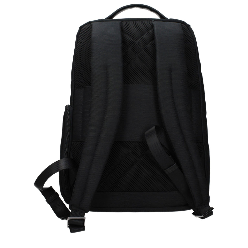 Piquadro Sac à dos Noir, Tissu Premium, Compartiment PC