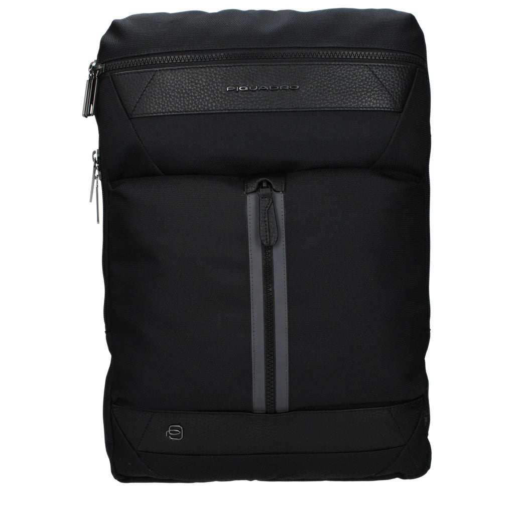 Piquadro Sac à dos noir, compartiments multiples, protection PC