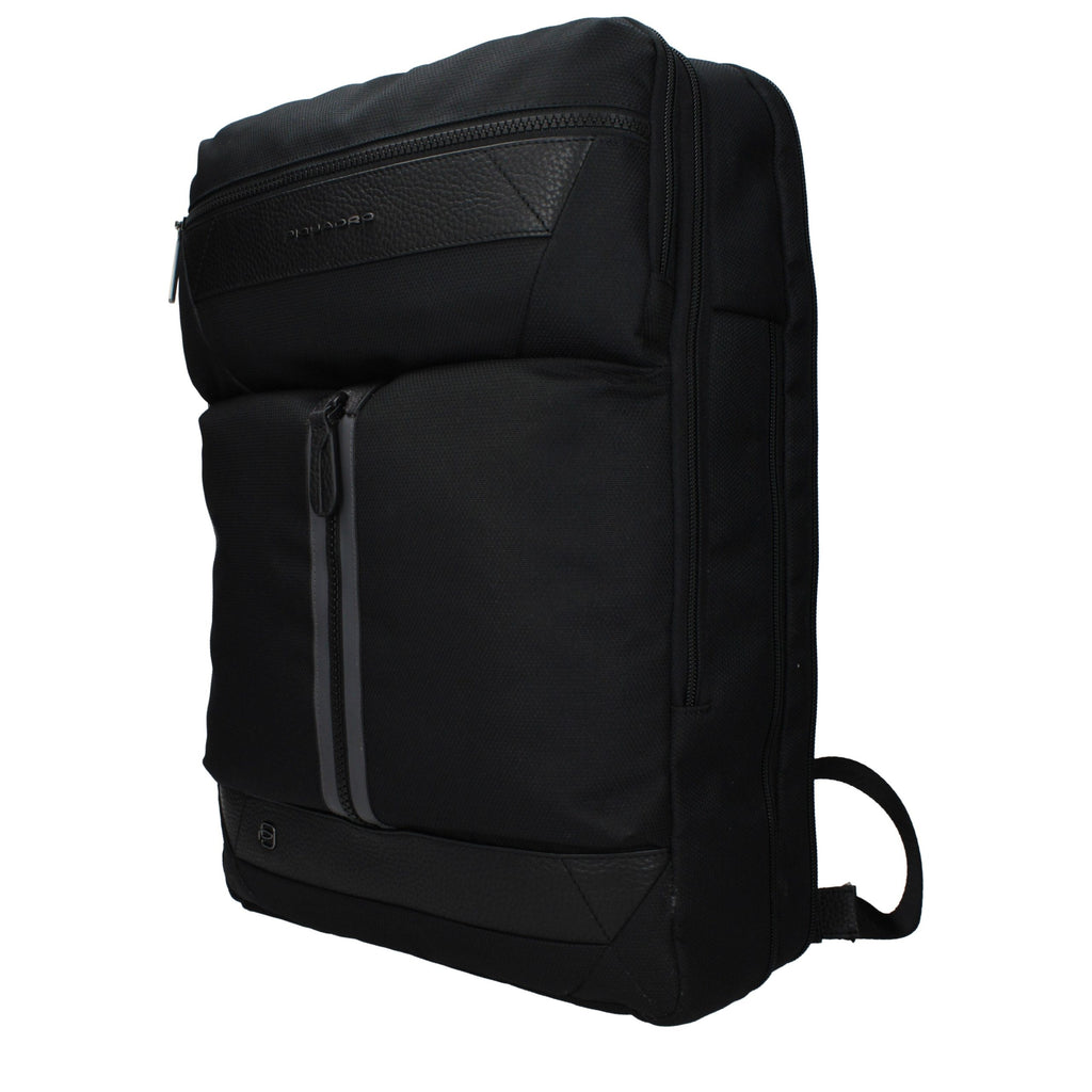 Piquadro Sac à dos noir, compartiments multiples, protection PC
