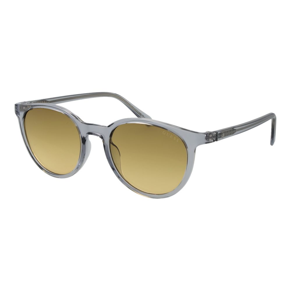 Guess Lunettes Grises, Monture Plastique, Style Rond Moderne