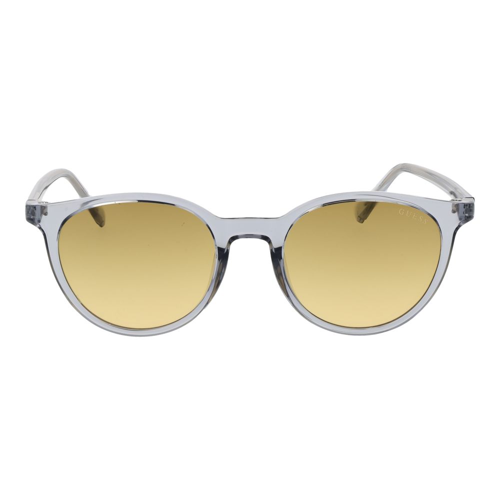 Guess Lunettes Grises, Monture Plastique, Style Rond Moderne
