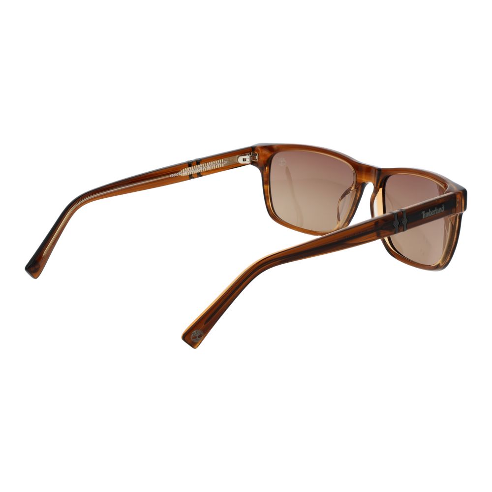 Timberland Lunettes Acétate Marron, Verres Polarisés Rectangle