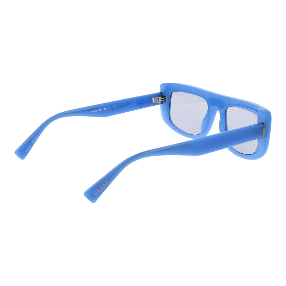 Guess Lunette Bleue Plastique, Rectangulaire Unisexe