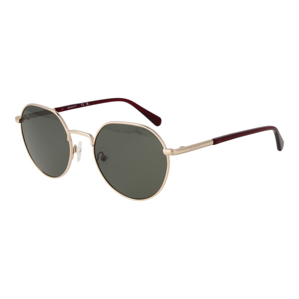 Gant Lunette Or Métal, Verres Verts, Style Panto