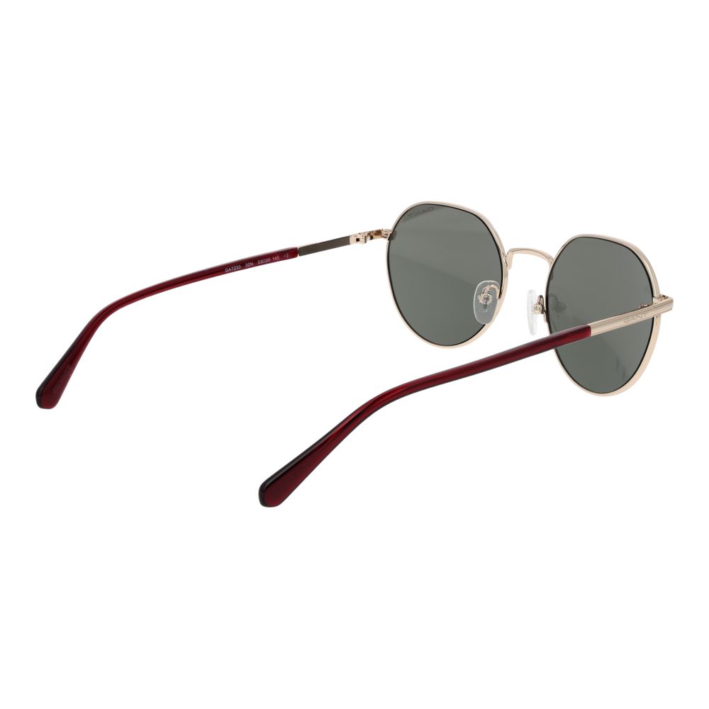 Gant Lunette Or Métal, Verres Verts, Style Panto