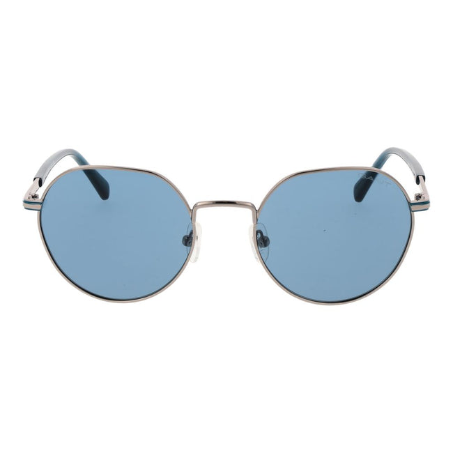 Gant Lunettes Soleil Métal Argent, Verres Bleus, Style Rond - Gant | Hollys Men