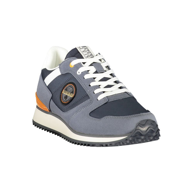 Napapijri Baskets bleues polyester, lacets contrastés, détails denim - Napapijri | Hollys Men