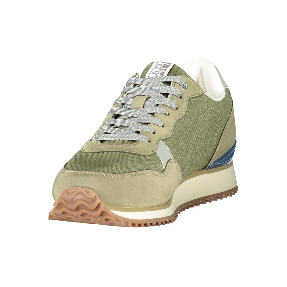 Napapijri Baskets Athletic Green, détails contrastés, semelle amovible
