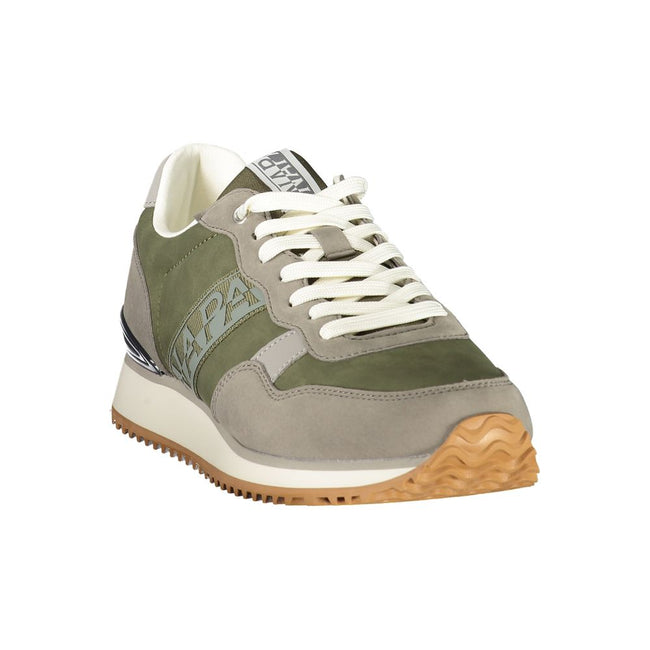 Napapijri Baskets Green Athletic, Détails Contrastés, Lacets Doubles - Napapijri | Hollys Men