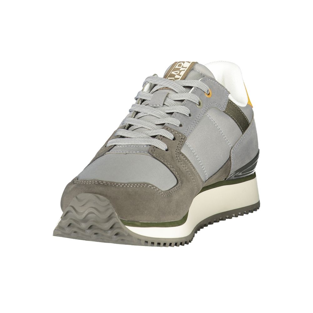 Napapijri Baskets Grises Athletic, Détails Contrastés, Lacets Double