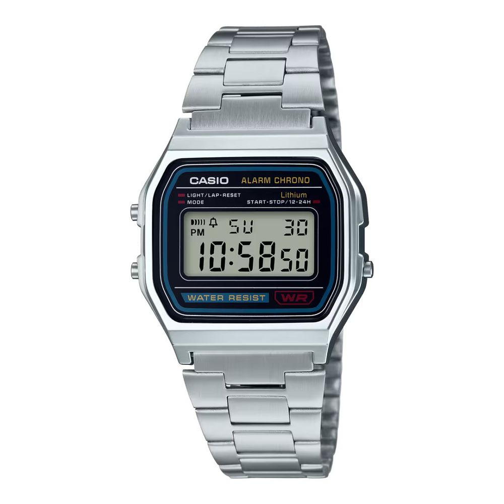 Casio Montre Digitale Grise, Acier Inoxydable, Étanche 3ATM