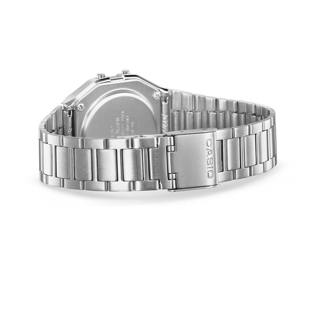 Casio Montre Digitale Grise, Acier Inoxydable, Étanche 3ATM
