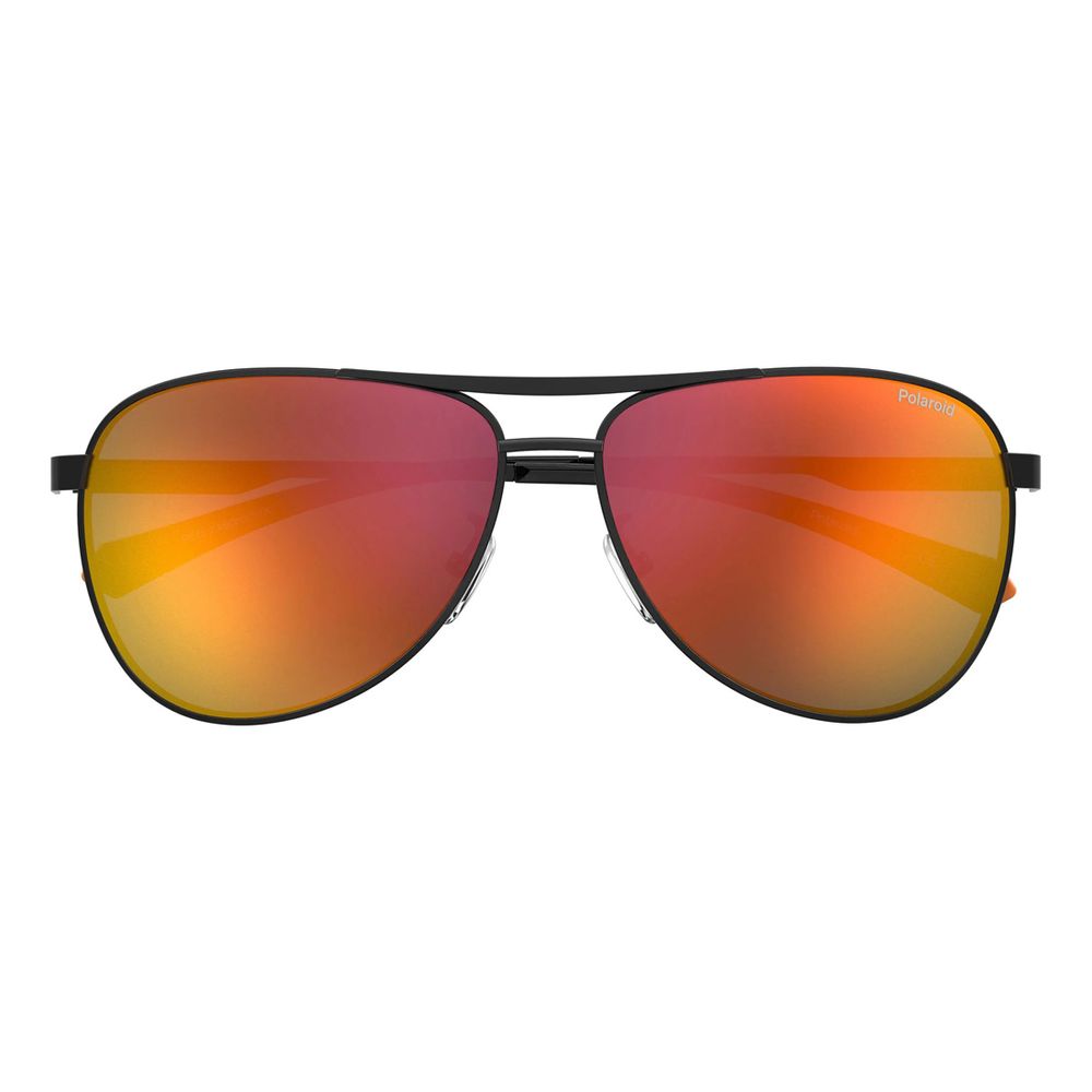 Polaroid Lunette Acier Inoxydable, Noir, Verres Polarisés