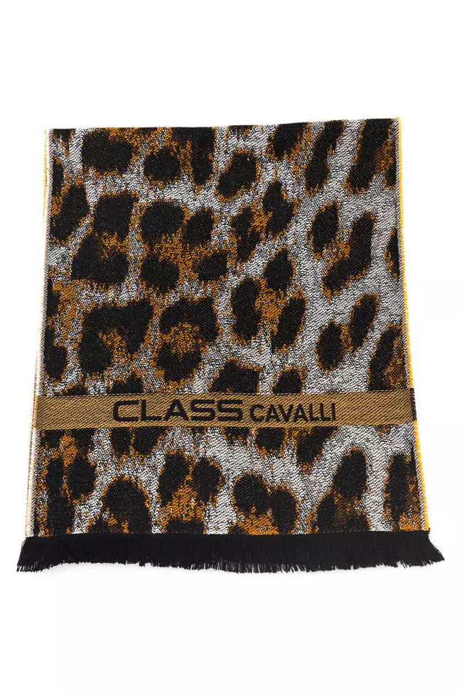 Cavalli Class Men's Brown Wool Scarf - CA-22211 Main Image