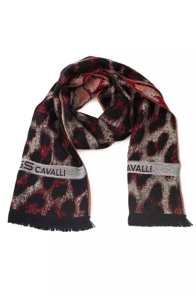 Cavalli Class Écharpe Homme Bordeaux Laine Bourgogne Motif Animalier - Apparel & Accessories > Clothing Accessories > Scarves & Shawls from Cavalli Class Hover Image
