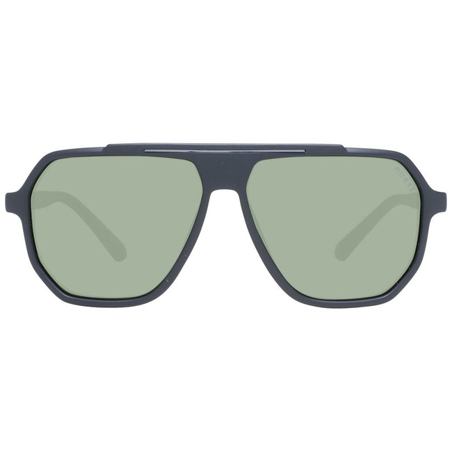 Guess Lunettes De Soleil Noires Plastiques Avec Verres Verts Taille 60 13 145 - UVA UVB Main Image
