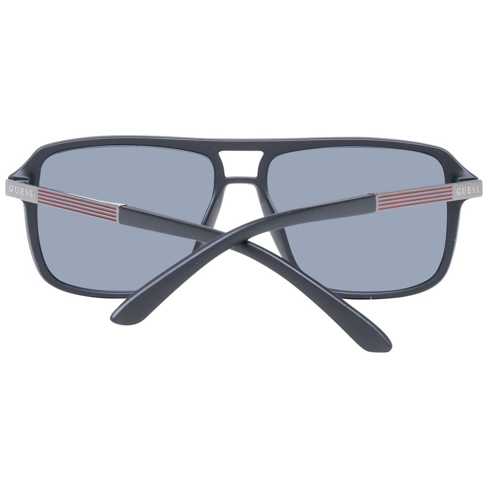 Guess Lunettes de Soleil Homme Noires Plastique Verres Bleus Taille 58 15 145 - Apparel & Accessories > Clothing Accessories > Sunglasses from Guess