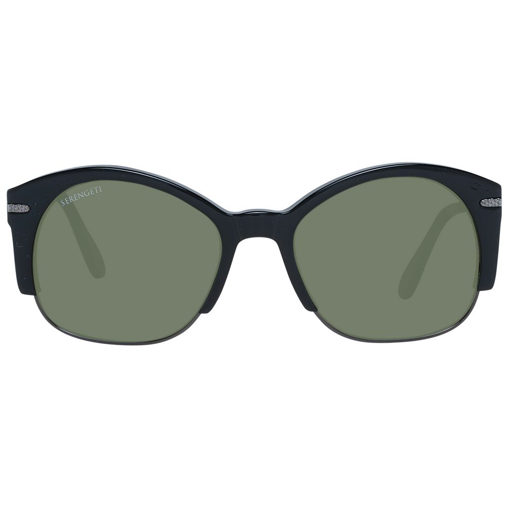 Serengeti Lunettes De Soleil Polarisées Acétate Et Métal Noires Verre Minéral Vert 53-17-145 - Apparel & Accessories > Clothing Accessories > Sunglasses from Serengeti