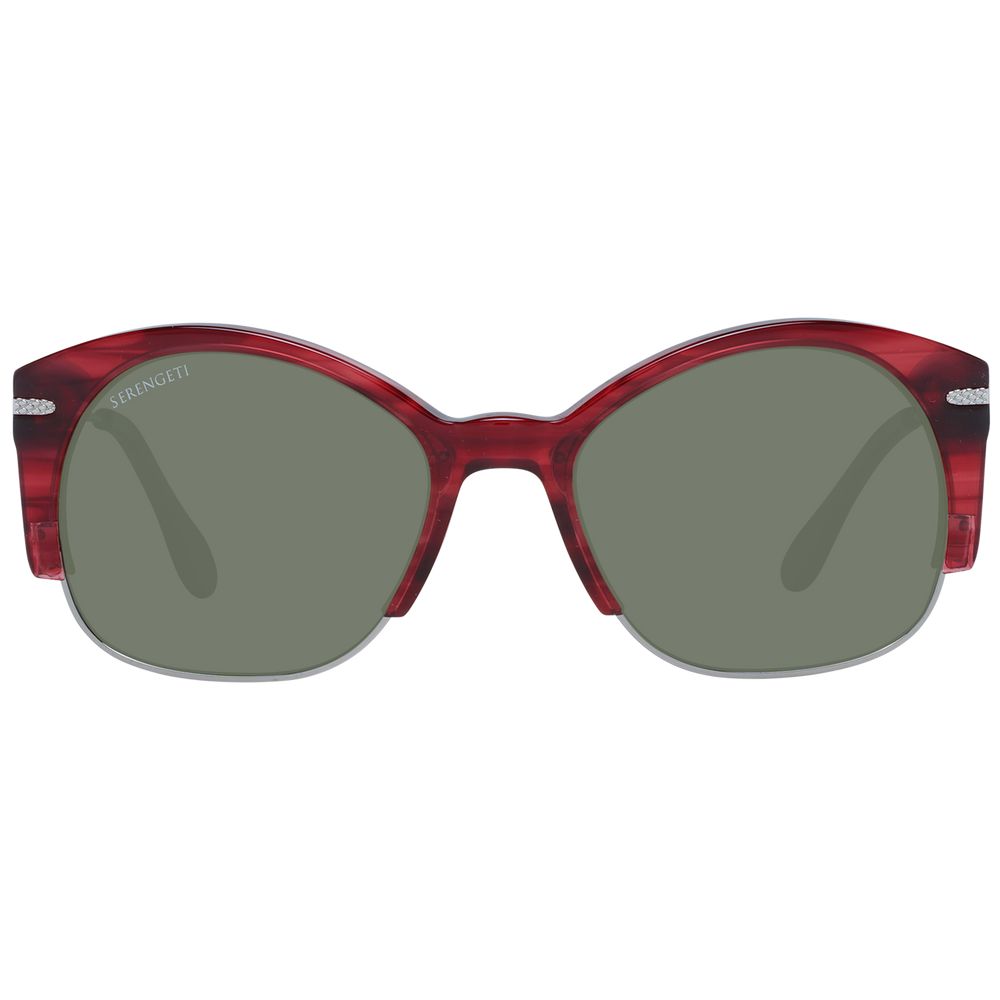 Serengeti Lunettes De Soleil Rouges Acétate Et Métal Polarisées Verres Minéraux Vert - Apparel & Accessories > Clothing Accessories > Sunglasses from Serengeti