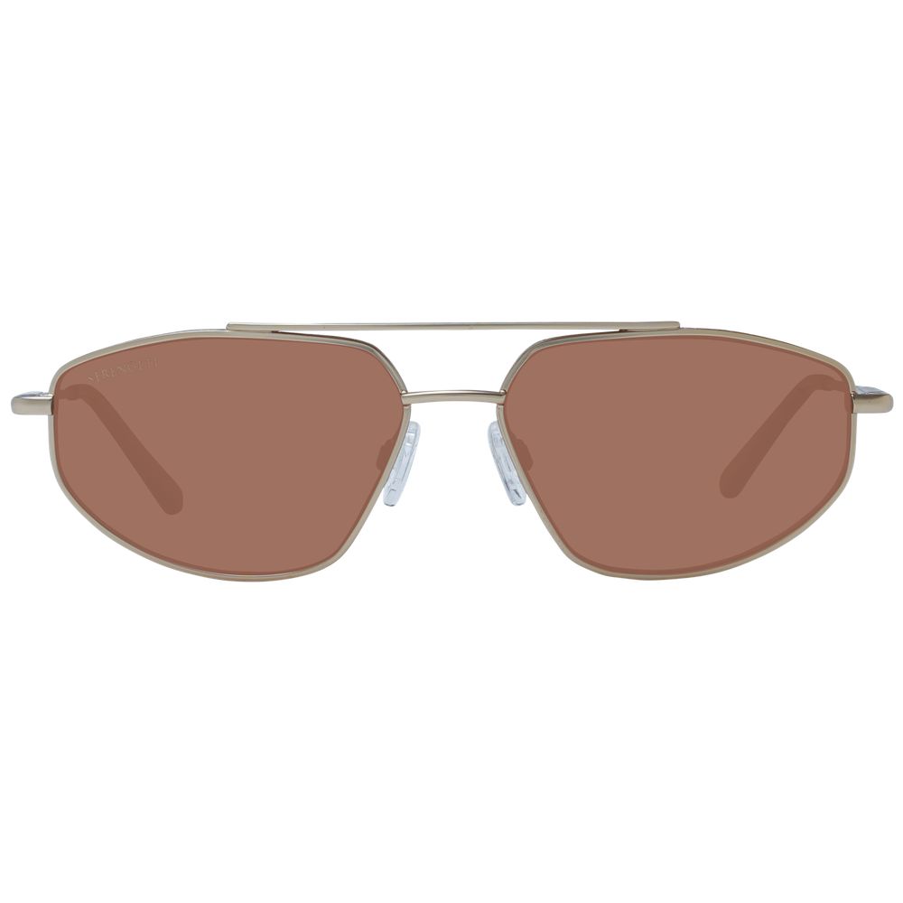 Serengeti Lunettes De Soleil Or Métal Verres Minéraux Photochromiques Et Polarisés Taille 57 15 145 - Apparel & Accessories > Clothing Accessories > Sunglasses from Serengeti