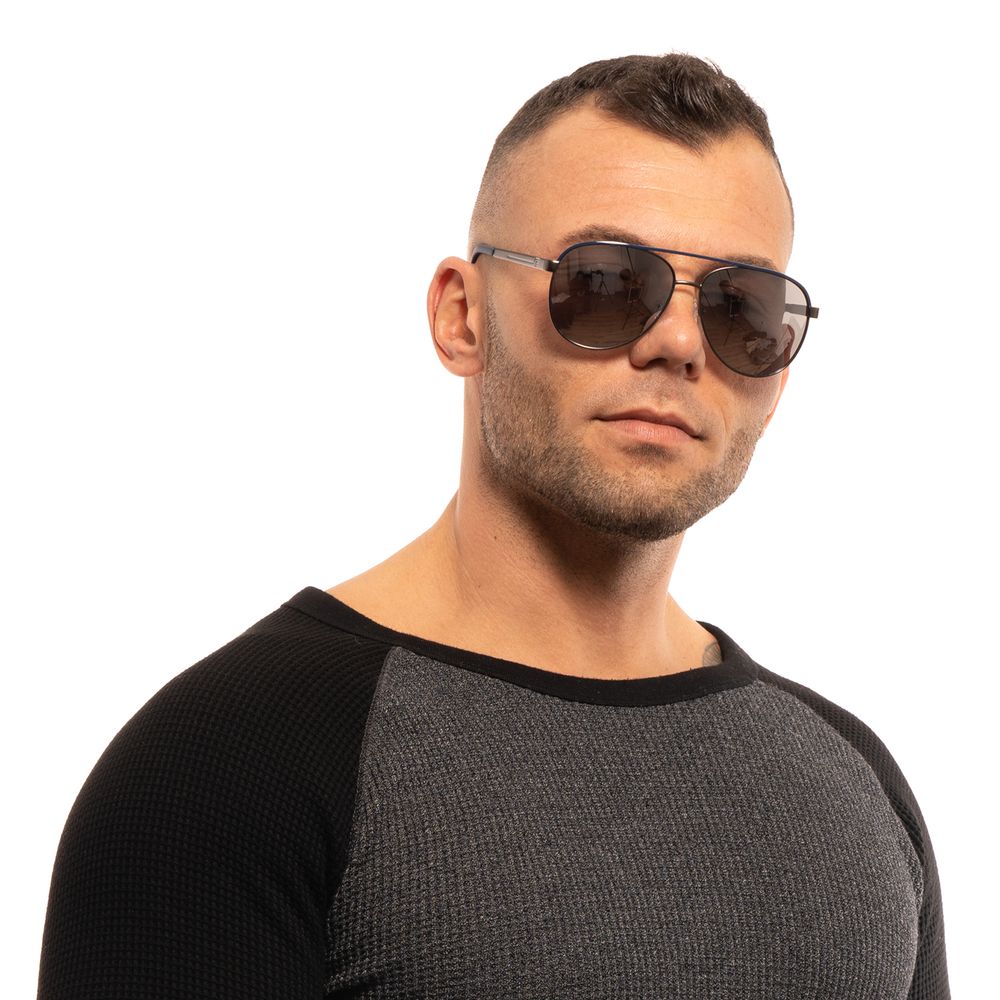 Guess Lunettes de Soleil Homme Métal Gris Aviateur Miroir 60 - Apparel & Accessories > Clothing Accessories > Sunglasses from Guess