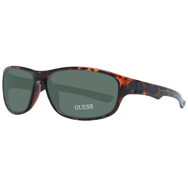 Guess Lunettes De Soleil Marron Plastique Rectangle Verres Vert Protection UVA UVB - Apparel & Accessories > Clothing Accessories > Sunglasses from Guess Hover Image
