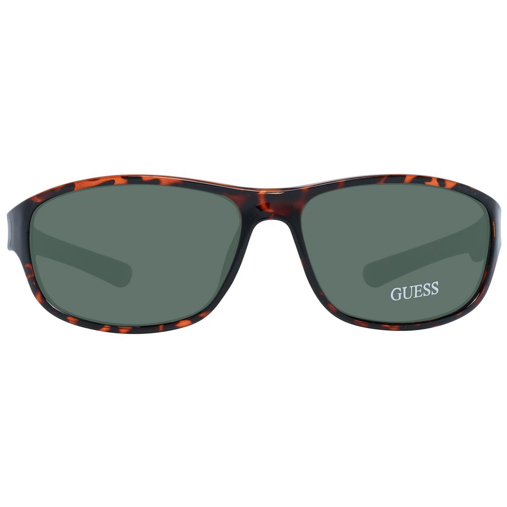 Guess Lunettes De Soleil Marron Plastique Rectangle Verres Vert Protection UVA UVB - Apparel & Accessories > Clothing Accessories > Sunglasses from Guess