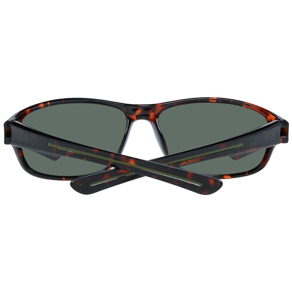 Guess Lunettes De Soleil Marron Plastique Rectangle Verres Vert Protection UVA UVB - Apparel & Accessories > Clothing Accessories > Sunglasses from Guess