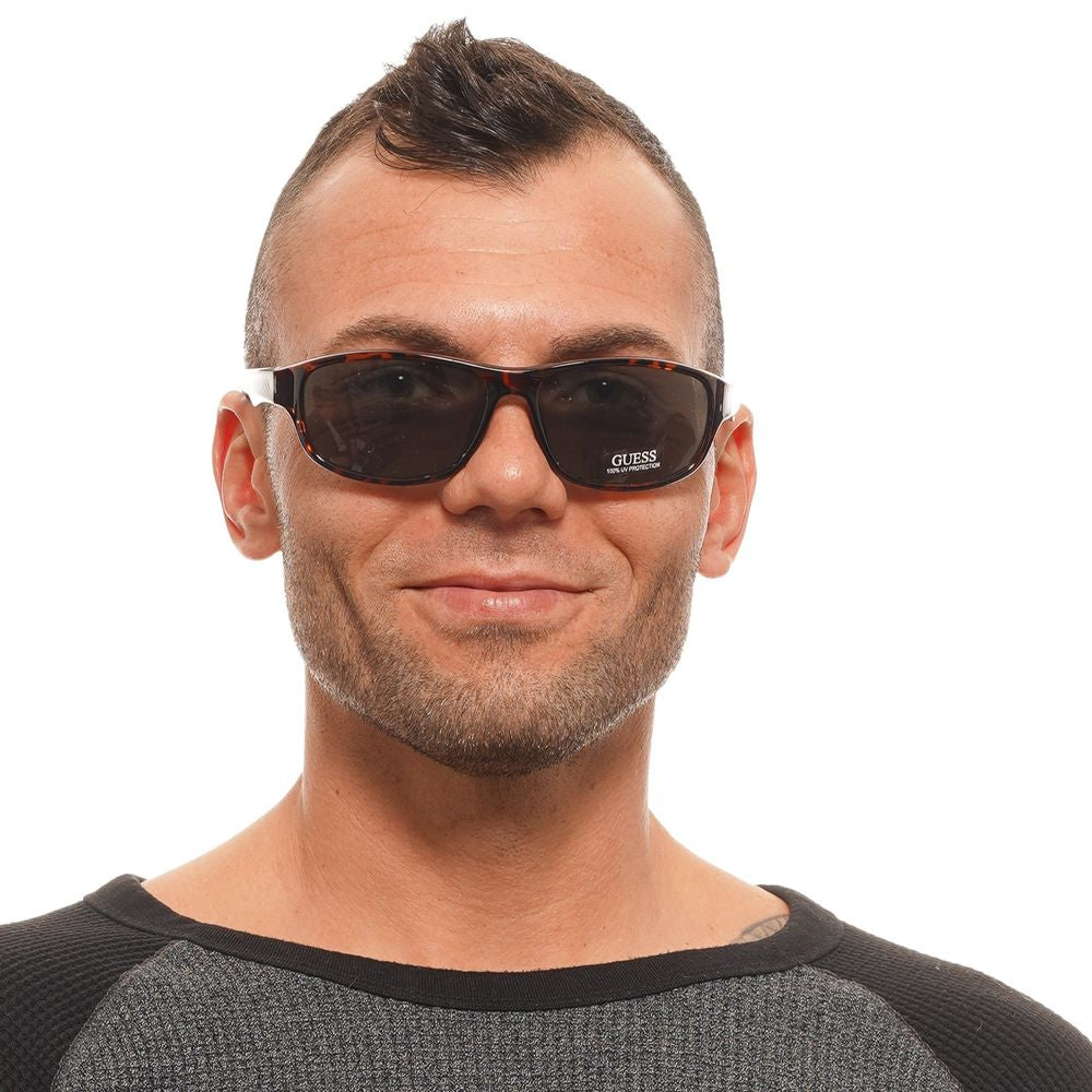 Guess Lunettes De Soleil Marron Plastique Rectangle Verres Vert Protection UVA UVB - Apparel & Accessories > Clothing Accessories > Sunglasses from Guess