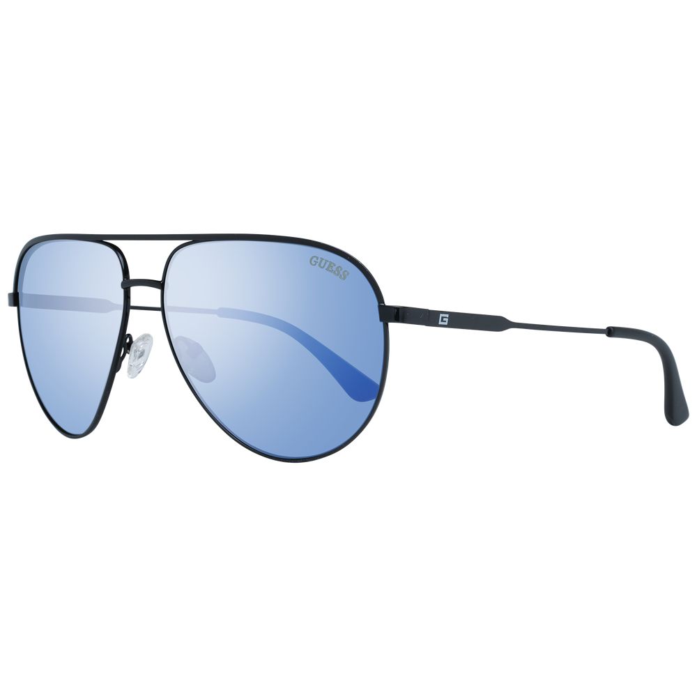 Guess Lunettes de Soleil Homme Métal Noires Aviateur Miroir 62 - Apparel & Accessories > Clothing Accessories > Sunglasses from Guess