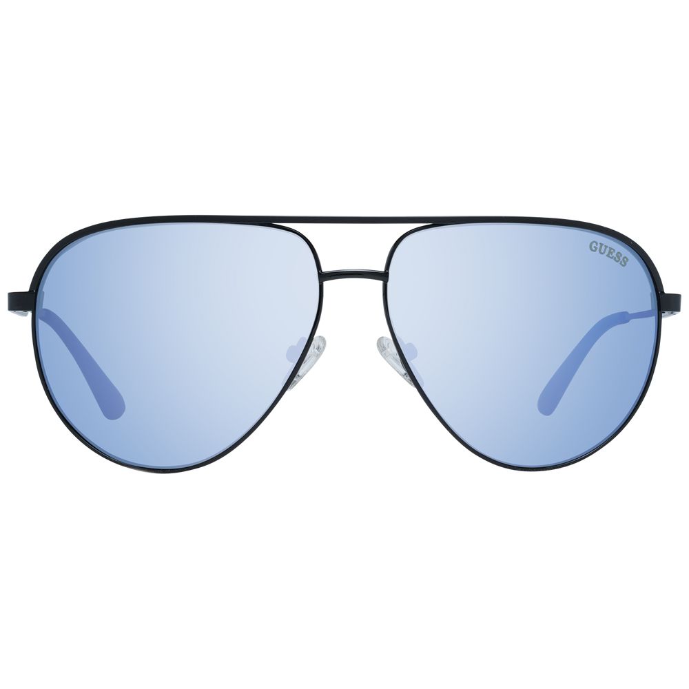 Guess Lunettes de Soleil Homme Métal Noires Aviateur Miroir 62 - Apparel & Accessories > Clothing Accessories > Sunglasses from Guess