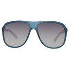 Lunettes de soleil Guess bleues en plastique, verres gris dégradé, dimensions 59/14/135 mm.