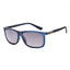 Lunettes de soleil Guess bleu en résine, verres gris, mesures 59/13/140 mm, monture rectangulaire.