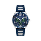 Guess Montre Sport Homme – Quartz Bleu, Boîtier Acier 46 mm & Bracelet Silicone - Apparel & Accessories > Jewelry > Watches from Guess