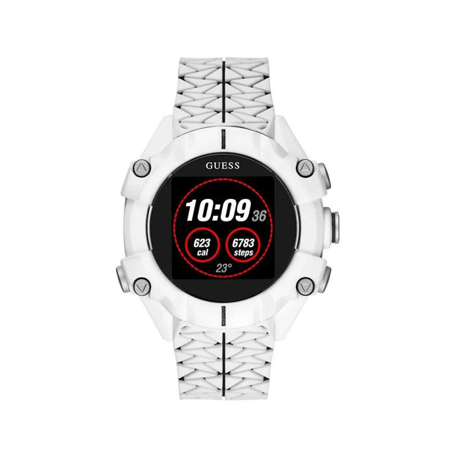 Guess Montre Sport Résine Blanche Numérique Quartz, Fonction Guess Connect Digital+ Hover Image