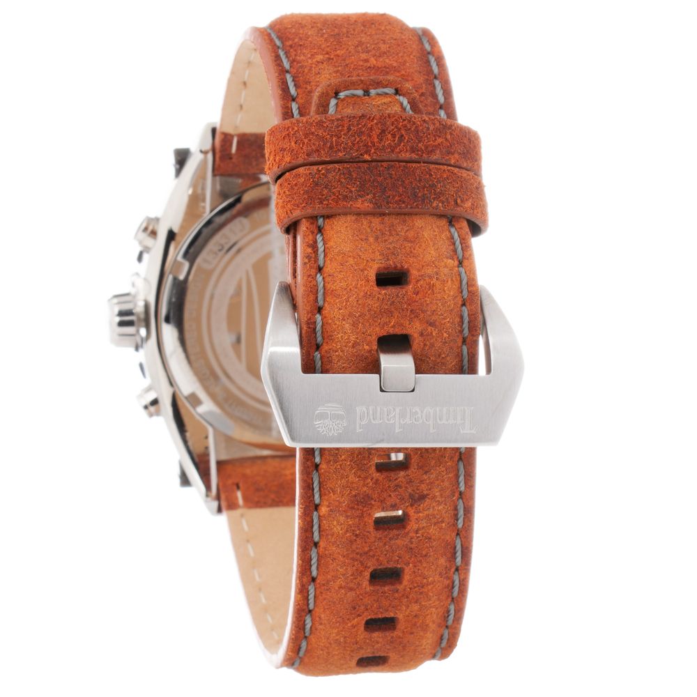 Timberland Montre Habillée Quartz En Cuir Marron 45 Mm Boîtier Acier Inox Argenté Affichage Analogique - Apparel & Accessories > Jewelry > Watches from Timberland