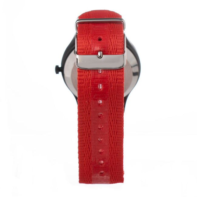 Timex Montre Sport En Nylon Rouge, Cadran Noir 41 Mm, Quartz Analogique Étanche 5 ATM Main Image