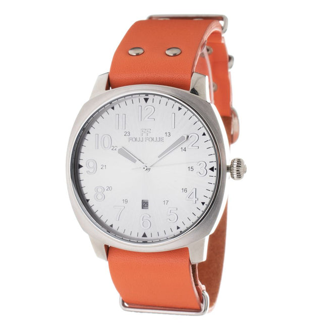 Folli Follie Montre Habillée Orange Cuir 40mm Quartz Hover Image