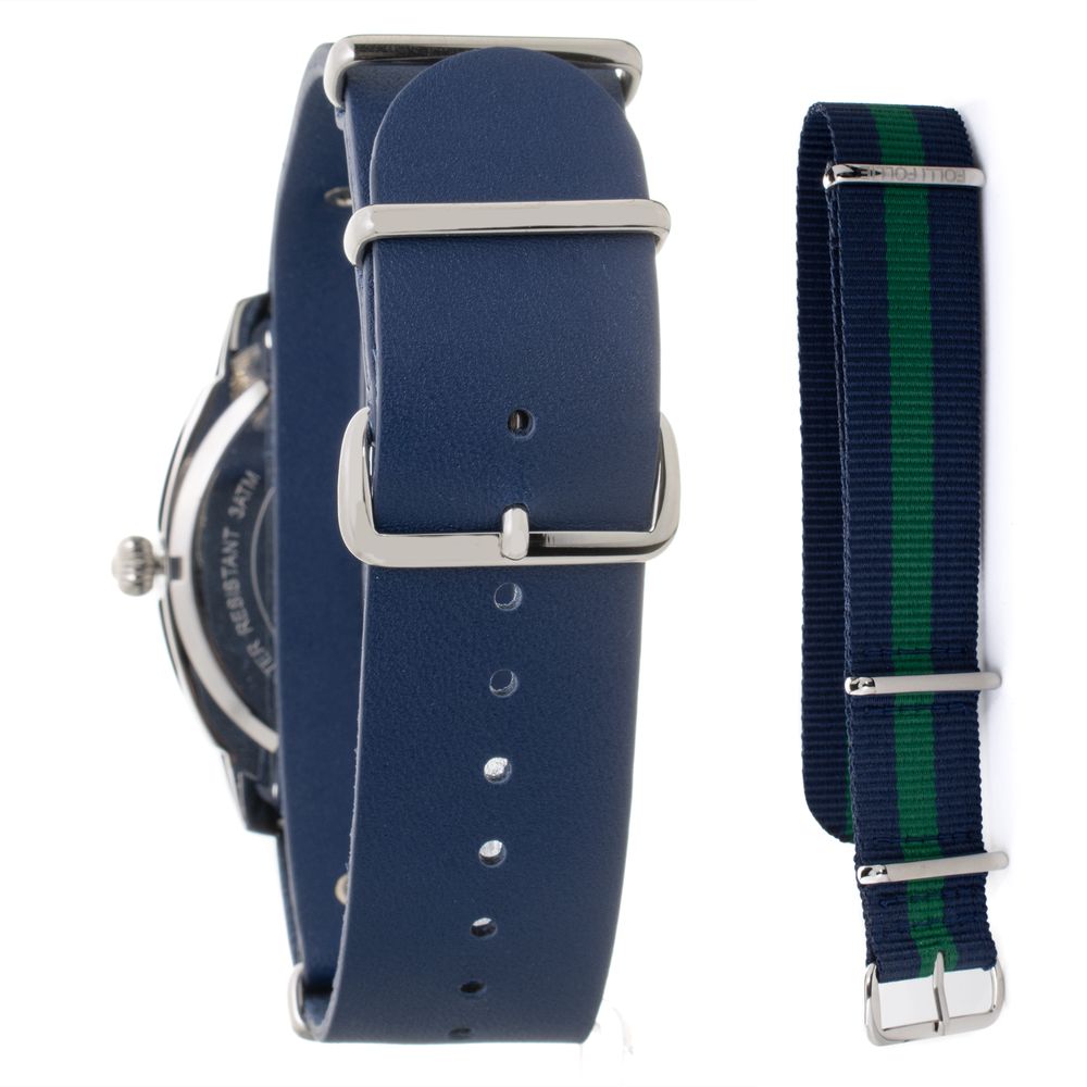 Folli Follie Blue Leather Dress Watch - Apparel & Accessories > Jewelry > Watches from Folli Follie