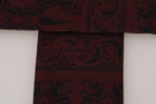 Foulard en soie Bordeaux Dolce & Gabbana neuf avec étiquettes, motif couronne-piment, 140 cm x 25 cm, Italie.
