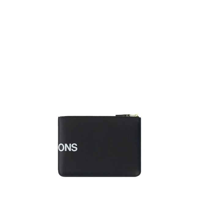 Comme des Garçons Bos Taurus Geldbörse, schwarzes Kalbsleder, Reißverschluss, 22,5 cm, SS25 Edition Kollektion - Comme Des Garçons | Hollys Men