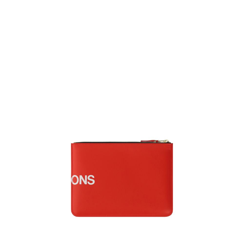 Comme Des Garçons Portefeuille à Pièces Cuir Veau Rouge Bos Taurus à Fermeture Éclair - from Comme Des Garçons