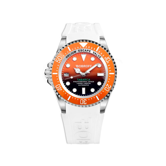 Bobroff Montre Sport Automatique Caoutchouc Blanc, Boitier42mm Hover Image