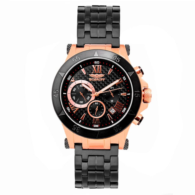 Bobroff Black Stainless Steel Bracelet Watch - from Bobroff - Bobroff | Hollys Men