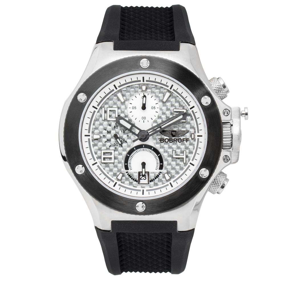 Bobroff Black Rubber Bracelet Watch - from Bobroff