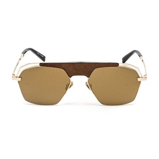 Belstaff Lunettes De Soleil Titane Or 57 18 145 Mm Lentilles Carl Zeiss Fabriqué Au Japon Main Image