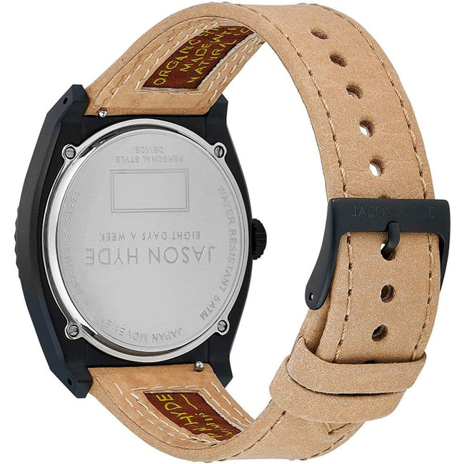 Jason Hyde Montre Habillée Quartz, Cadran 40mm, Bracelet Cuir Marron - Jason Hyde | Hollys Men