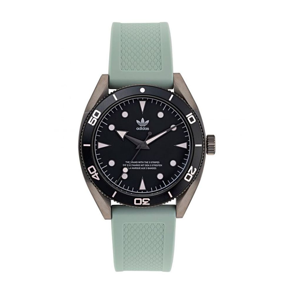 Adidas Montre Sport Quartz Bracelet Silicone Vert, Cadran Noir, Édition Two Chrono - Apparel & Accessories > Jewelry > Watches from Adidas
