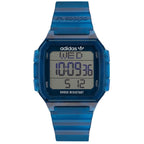 Adidas Montre Digitale Quartz Résine Bleue 48 Mm 5ATM, Rétro éclairage et Résistances aux chocs - Apparel & Accessories > Jewelry > Watches from Adidas