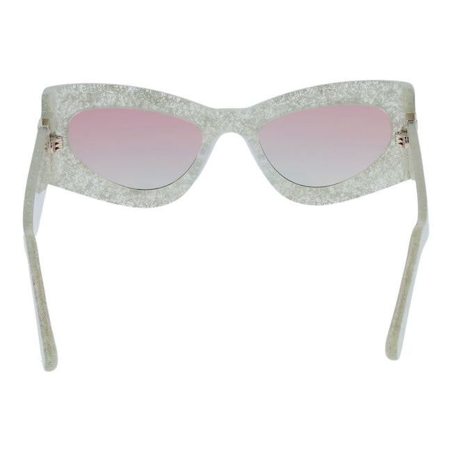 GCDS Unisex Sunglasses, Acetate, Silver Mirror, Burgundy, Cat Eye, 100% UVA/UVB Protection - GCDS | Hollys Men